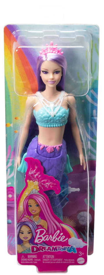 Barbie Fantasía Muñeca Sirena Aleta Morada - Imagen 4 de 4