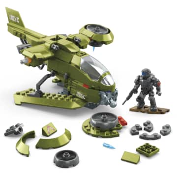 MEGA Halo UNSC Hornet Recon AIrcraft Building Toy With 2 Micro Action Figures (293 Pcs)