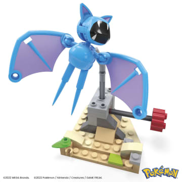 MEGA Pokémon Building Toy Kit Zubat's Midnight Flight (61 Pieces) For Kids
