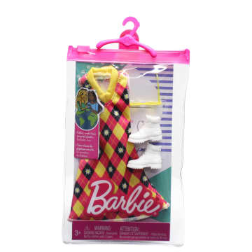 Barbie Fashion & Beauty Accesorios para Muñeca Vestido de Rombos - Imagen 2 de 2