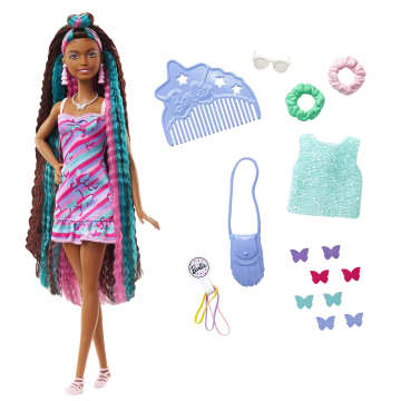 Barbie Totally Hair Boneca Vestido Borboleta