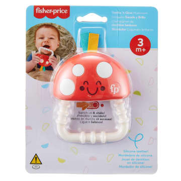 Fisher-Price Teethe N’ Glow Mushroom Baby Rattle And Teething Toy