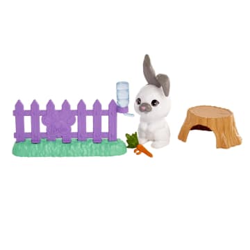 Barbie Pet And Accessories Set, Bunny With Moving Nose And Ears, Plus 10+ Pieces