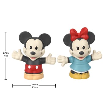 Fisher-Price Little People Toddler Figure Pack, Disney 100 Retro Reimagined Mickey & Minnie - Imagen 4 de 5