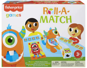 Roll-A-Match Pre-School Matching Card Game With Monster theme For 3 Year Olds & Up