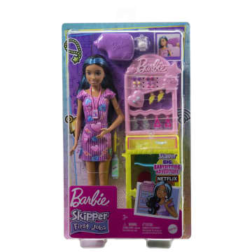 Barbie® Toys, Skipper™ Doll and Ear-Piercer Set With Piercing Tool and Accessories, First Jobs