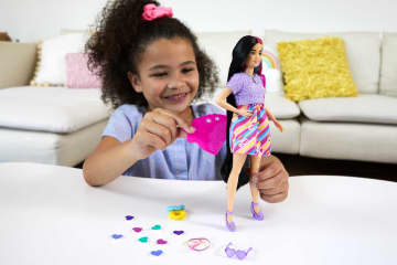 Barbie Totally Hair Accesorios para Muñeca Totally Hair Vestido de Rayas de Colores
