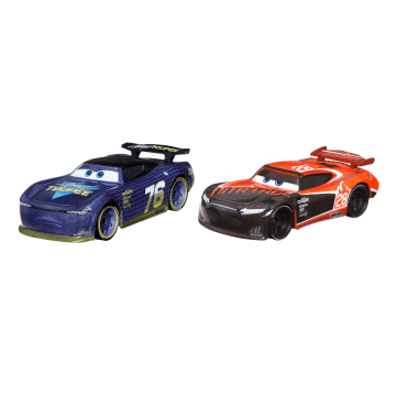 Cars de Disney y Pixar Diecast Vehículo de Juguete Paquete de 2 Will Rusch & Tim Treadless - Imagen 1 de 4