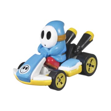 Hot Wheels Mario Kart Veículo de Brinquedo Kart Padrão Shy Guy Azul Claro - Imagen 2 de 4