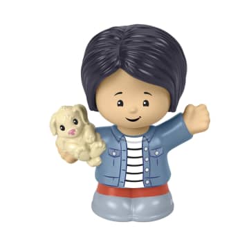 Fisher-Price Little People Figura de Brinquedo Mãe com Cachorro - Imagem 1 de 5