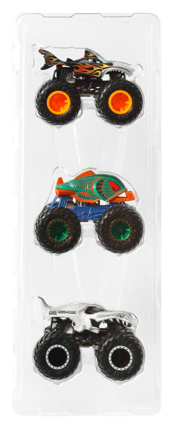Hot Wheels Monster Trucks Creature 3-Pack, 3 Toy Trucks For Kids 3 Years Old & Up