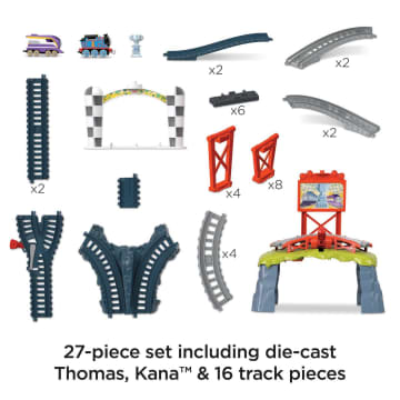 Thomas & Friends Race For the Sodor Cup Set With Thomas & Kana Push-Along Engines & Track