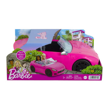 Barbie Pink Convertible 2-Seater Vehicle With Rolling Wheels, For 3 To 7 Year Olds