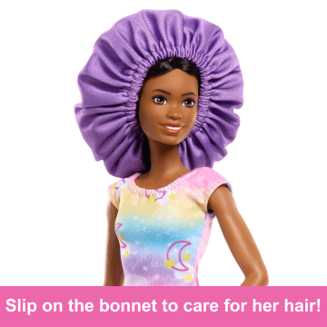 Barbie “Brooklyn” Hairstyling Doll & Playset With 50+ Accessories, includes Extensions, Bonnet & More - Image 3 of 6