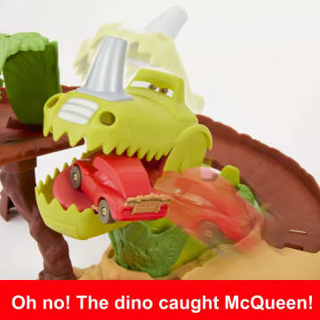 Disney And Pixar's Cars Toys, Dinosaur Playground Playset With Lightning Mcqueen, Cars On the Road