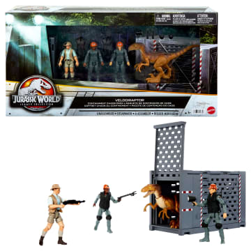 Jurassic World Legacy Collection Jurassic Park Velociraptor & Crate Set - Imagen 1 de 6