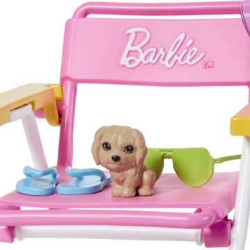 Barbie Accessory Pack, Beach theme, With 6 Pieces Including Pet Puppy