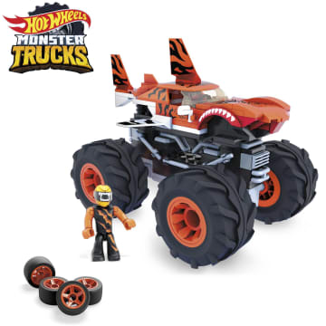 MEGA Hot Wheels Tiger Shark Monster Truck Construction Set, Building Toys For Kids
