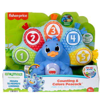 Fisher-Price Linkimals Juguete para Bebés Pavo Real Plumas Coloridas