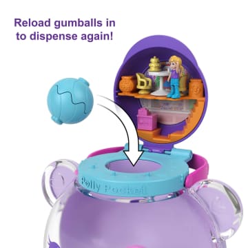 Polly Pocket Travel Toys, Gumball Bear Playset, 2 Dolls And Accessories