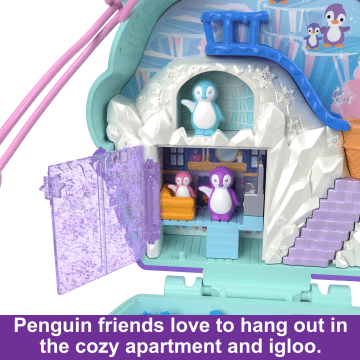 Polly Pocket Dolls And Playset, Travel Toys, Snow Sweet Penguin Compact - Image 5 of 6