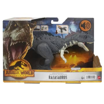 Jurassic World Dinosaurio de Juguete Rajasaurus Gris Ruge y Ataca