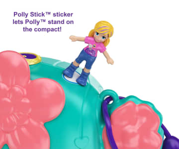 Polly Pocket Pocket World Cactus Cowgirl Ranch Compact, 2 Micro Dolls, Accessories