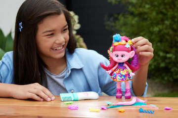 Dreamworks Trolls Band Together Hair-Tastic Queen Poppy Fashion Doll & 15+ Hairstyling Accessories - Image 2 of 6