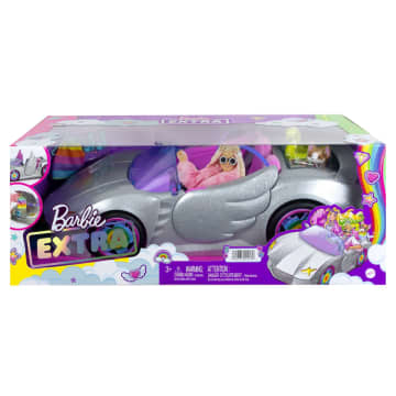 Barbie Car, Barbie Extra Set With Sparkly 2-Seater Toy Convertible