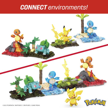 MEGA Pokémon Building Toy Kit Kanto Region Team With 4 Figures (130 Pieces) For Kids