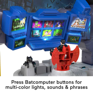 Imaginext DC Super Friends Batman Toy, Batcave Playset With Interactive Lights & Sounds, 18 Pieces