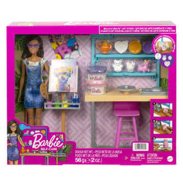 Barbie Relax And Create Art Studio, Barbie Doll (11.5 Inches), 25+ Creation Accessories For Pottery Making & Painting