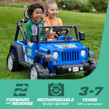 Power Wheels Gameday Jeep Wrangler Ride-On Toy With Sounds, Sports Net & 3 Balls, For Child 3Y+