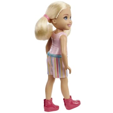 Barbie Chelsea Doll (6-Inch Blonde) Wearing Skirt With Striped Print