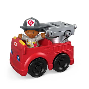 Fisher-Price Little People Figura de Juguete Camión de Bomberos Al Rescate - Imagen 1 de 6