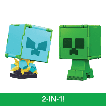 Minecraft Flippin’ Figs Figures Collection, 2-in-1 Fidget Play, 3.75-in Scale & Pixelated Design (Characters May Vary) - Image 3 of 6