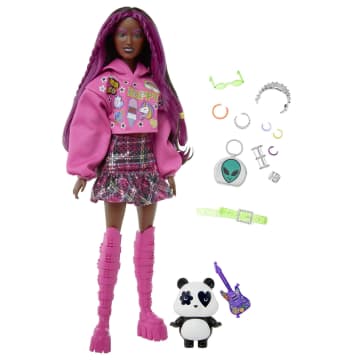 Barbie Extra Muñeca Cabello Rosa y Pop Punk