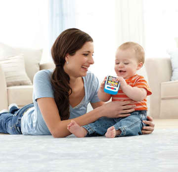 Fisher-Price Ríe y Aprende Juguete para Bebés Smartphone de Aprendizaje Azul