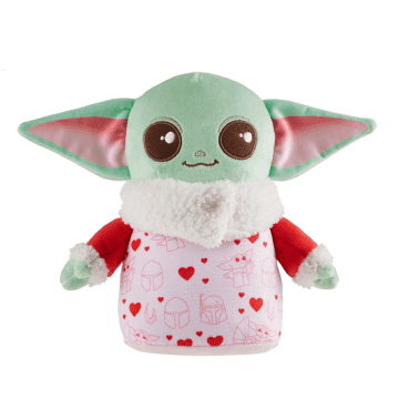 Star Wars The Mandalorian Seasonal Grogu Plush, 8-inch Soft Toy in Valentine's Day Sweater