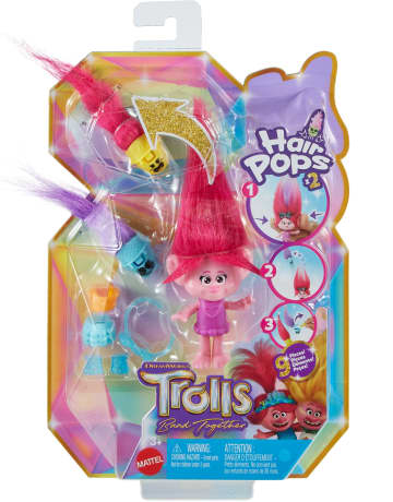 Dreamworks Trolls Band Together Petite Poupée Hair Pops Poppy - Imagen 6 de 6