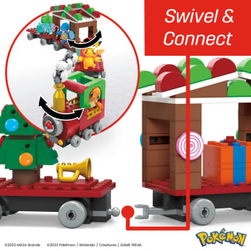 MEGA Pokémon Holiday Train Building Set With 373 Pieces And Festive Surprises