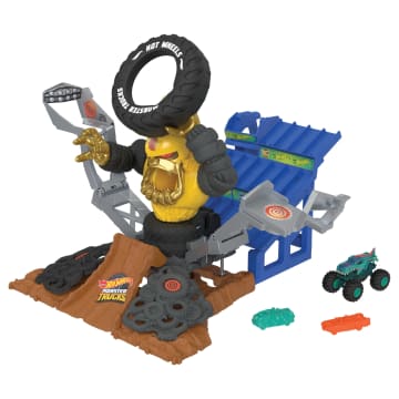 Hot Wheels Monster Trucks Arena Smashers MEGA-Wrex vs. Crushzilla Takedown Playset - Imagen 1 de 5