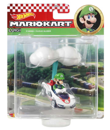 Hot Wheels Mario Kart Luigi P-Wing And Cloud Glider