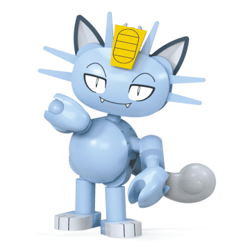 MEGA Pokémon Alolan Meowth Building Toy Kit, Poseable Action Figure (28 Pieces) For Kids