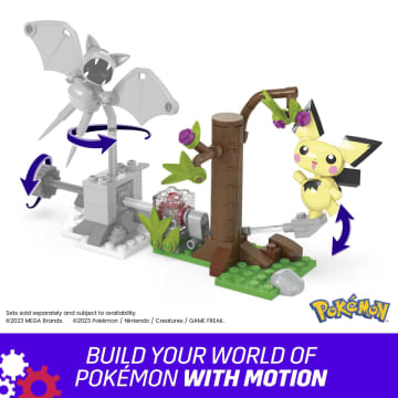 MEGA Pokémon Building Toy Kit, Pichu's Forest Forage With 1 Action Figure (84 Pieces) - Imagem 6 de 6