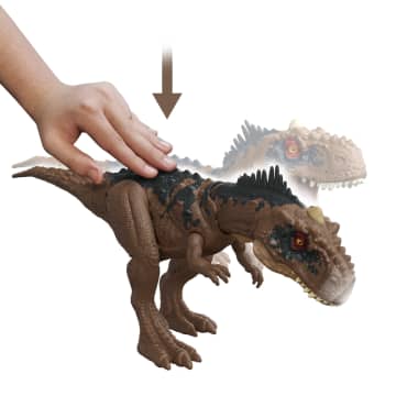 Jurassic World Dinossauro de Brinquedo Rajasaurus Ruge e Ataca