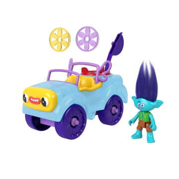 Imaginext Dreamworks Trolls Branch Figure And Buggy Toy Car With Projectile Launcher, 4 Pieces - Image 1 of 6