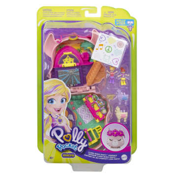 Polly Pocket Llama Music Party Compact, 2 Micro Dolls & Accessories