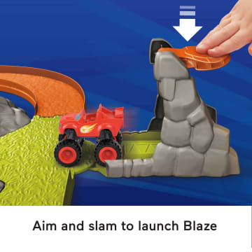 Fisher-Price Blaze And the Monster Machines Monster Truck Race Track Playset, Slam & Crash Blaze
