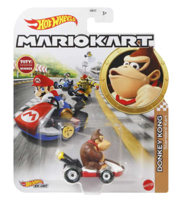 Hot Wheels Mario Kart Veículo de Brinquedo Kart Padrão Donkey Kong - Imagem 4 de 4